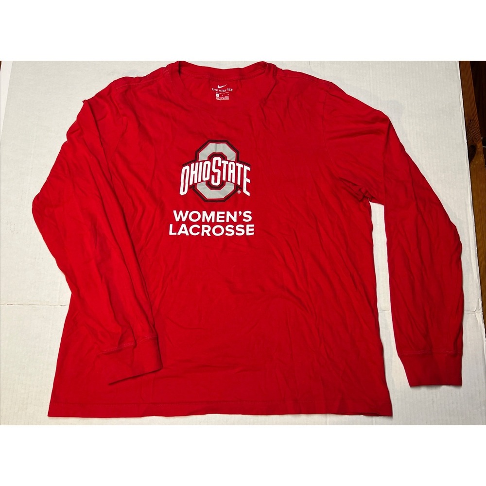 Ohio‎ State Women's Lacrosse NIKE Long Sleeve T-Shirt Women's SZ LG Red
